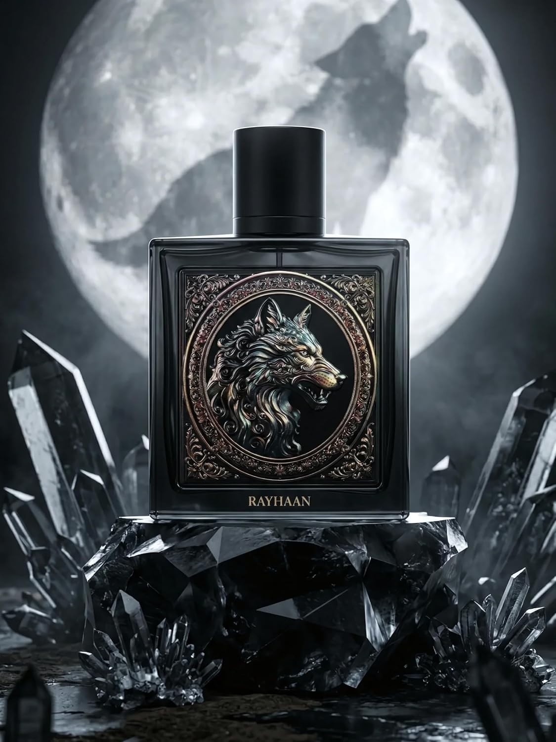 Rayhaan Wolf – Spicy, Gourmand, Amber, Woody – Eau de Parfum Spray Long-Lasting Fragrance for Men, 3.4 Ounce / 100 ml